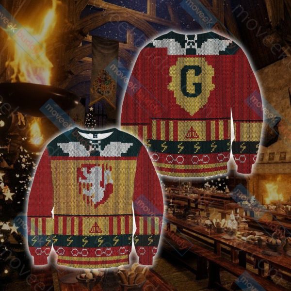 Harry Potter Brave Like A Gryffindor Christmas Ugly Sweater