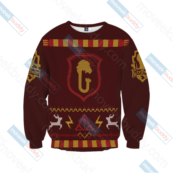 Harry Potter Brave Like A Gryffindor Winter Christmas Ugly Sweater