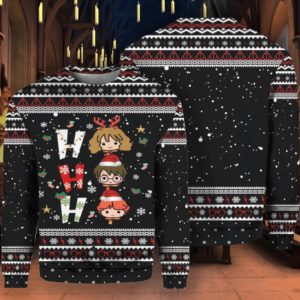 Harry Potter Chibi Characters Ho Ho Ho Ugly Christmas Sweater