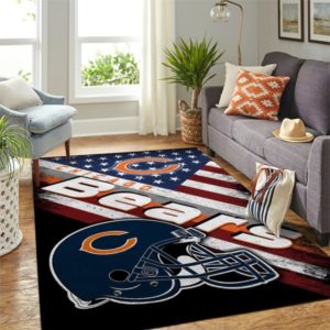Helmest Chicago Bears NFL Living Room Carpet Rug Home Decor
