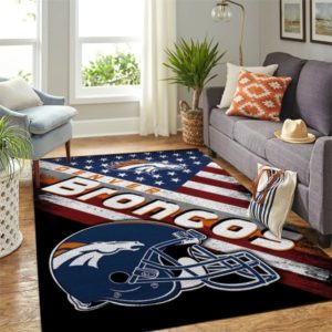 Helmets Denver Broncos NFL Living Room Carpet Rug Home Decor