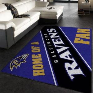 Homne Of A Baltimore Ravens Fan NFL Living Room Carpet Rug Home Decor