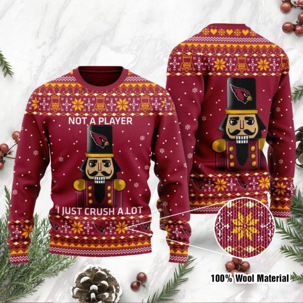I Am Not A Player I Just Crush Alot Arizona Cardinals Christmas Ugly Sweater
