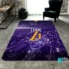 City Of Los Angeles With LA Lakers Team Logo NBA Rug Home Decor