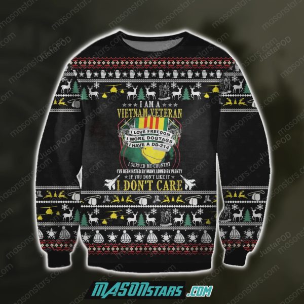 Iam A Vietnam Veteran Christmas Ugly Sweater