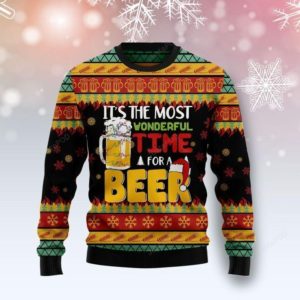 Its The Most Wonderful Time For A Beer Christmas Ugly Sweater