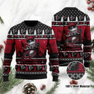 Jack Skellington Halloween Atlanta Falcons Christmas Ugly Sweater