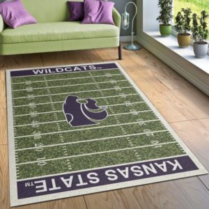 Kansas State Wildcats Team Home Field NFL Living Room Carpet Rug Home Decor