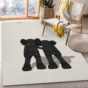 Kaws Along The Way Black Kaws Rug Home Decor