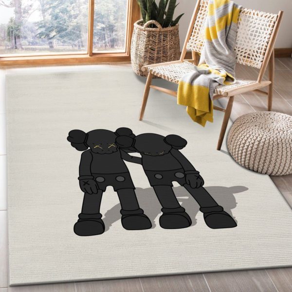 Kaws Along The Way Black Kaws Rug Home Decor