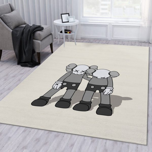 Kaws Along The Way Grey Kaws Rug Home Decor