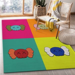 Kaws Face Color Kaws Rug Home Decor