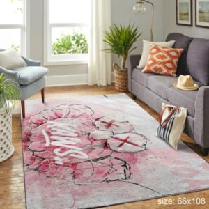 Kaws Head Rug Pink Kaws Rug Home Decor
