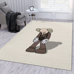 Kaws Small Lie Figure Brown Kaws Rug Home Decor