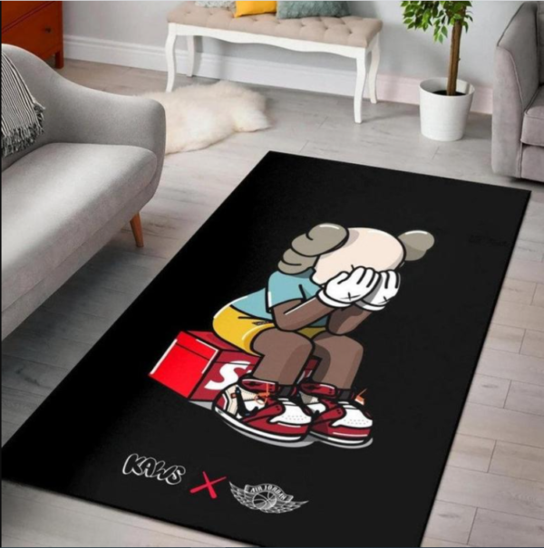 Kaws X Air Jordan Sneaker Rug Home Decor