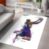 LA Lakers Black Gold NBA Rug Home Decor