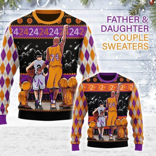 Kobe Bryant And Gigi Bryant Christmas Ugly Sweater