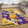 LA Lakers Purple Gold NBA Rug Home Decor
