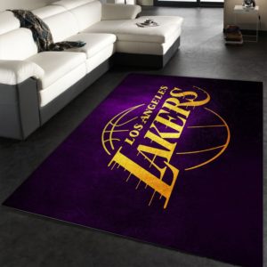 LA Lakers Purple Gold NBA Rug Home Decor
