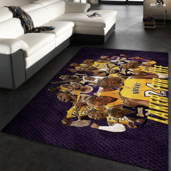 Laker For Life Kobe Bryant NBA Rug Home Decor
