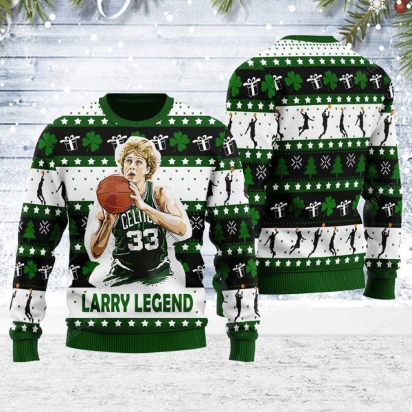 Larry Bird Basketball Christmas Ugly Sweater