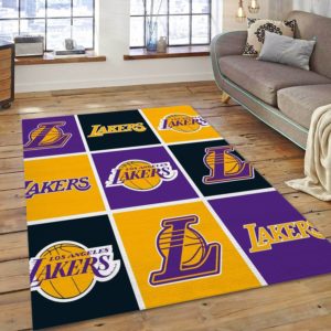 Los Angeles Lakers Logo NBA Rug Home Decor