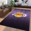 Los Angeles Lakers Logo Wooden Style Nice Gift NBA Rug Home Decor