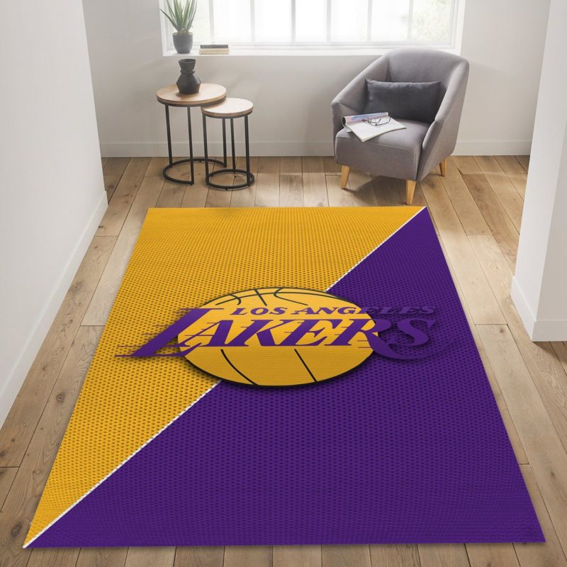 Los Angeles Lakers Violet Living Room Rug NBA Rug Home Decor - REVER LAVIE