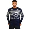 Los Angeles Rams Bluetooth Light Up Christmas Ugly Sweater