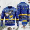 Los Angeles Rams Symbol Wearing Santa Claus Hat Ho Ho Ho Christmas Ugly Sweater
