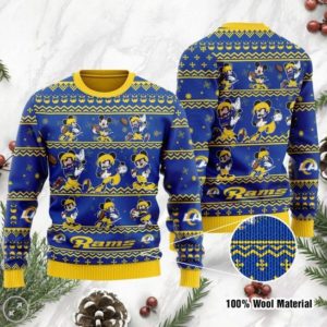 Los Angeles Rams Mickey Mouse Holiday Party Christmas Ugly Sweater