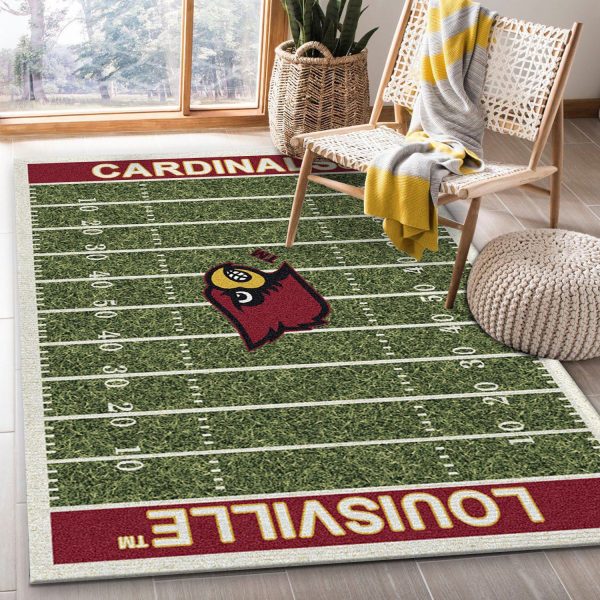 Louisville Cardina Team Home Field NFL Living Room Carpet Rug Home Decor Louisville Cardina Team Home Field NFL Living Room Carpet Rug Home Decor