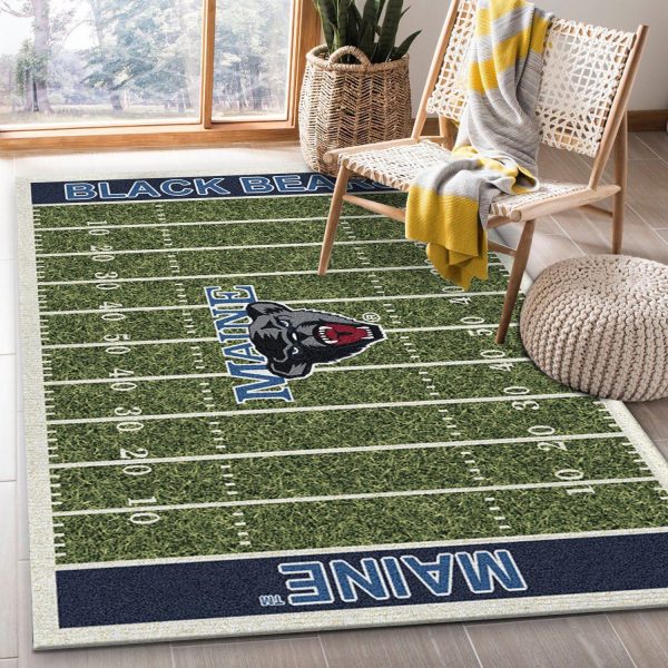 Maine Black Bears Team Home Field NFL Living Room Carpet Rug Home Decor Maine Black Bears Team Home Field NFL Living Room Carpet Rug Home Decor