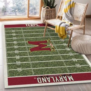 Maryland Terps Team Home Field NFL Living Room Carpet Rug Home Decor