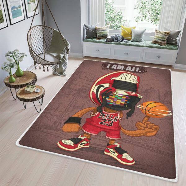 Michael Jordan 23 Chicago Bulls Sneaker Rug Home Decor