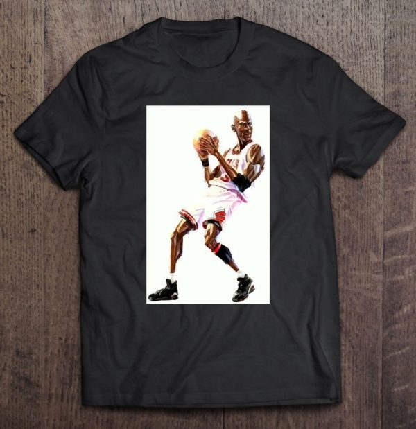 Michael Jordan art work holding the ball T-shirt