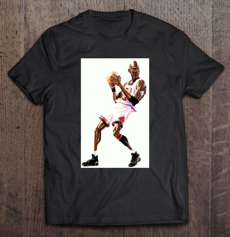 Michael Jordan art work holding the ball T-shirt Michael Jordan art work holding the ball T-shirt