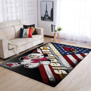 Mickey Mouse Arizona Cardinals NFL Living Room Carpet Rug Home Decor