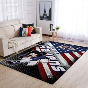 Mickey Mouse Disney Baltimore Ravens NFL Living Room Carpet Rug Home Decor
