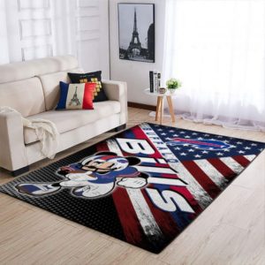 Mickey Mouse Disney Buffalo Bills NFL Living Room Carpet Rug Home Decor