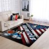 Mickey Mouse Disney Charlotte Hornets NBA With Flag American Living Room Carpet Rug Home Decor