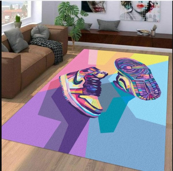 Nike Air Jordan Art Sneaker Rug Home Decor