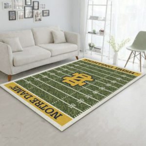 Notre Dame Fighting Irish Team Home Field NFL Living Room Carpet Rug Home Decor