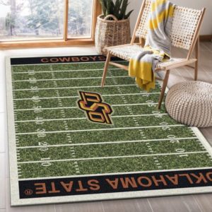 Oklahoma State Cowboys Team Home Field NFL Living Room Carpet Rug Home Decor