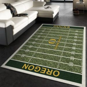 Oregon Ducks Team Home Field NFL Living Room Carpet Rug Home Decor