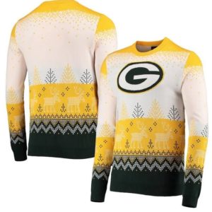 Packers White Big Logo Knit Christmas Ugly Sweater