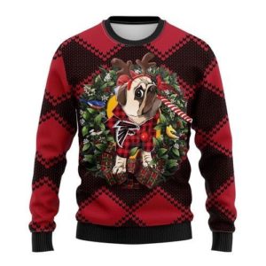 Reindeer Pug Dog Christmas Ugly Sweater