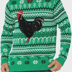 Rooster Chicken Christmas Ugly Sweater