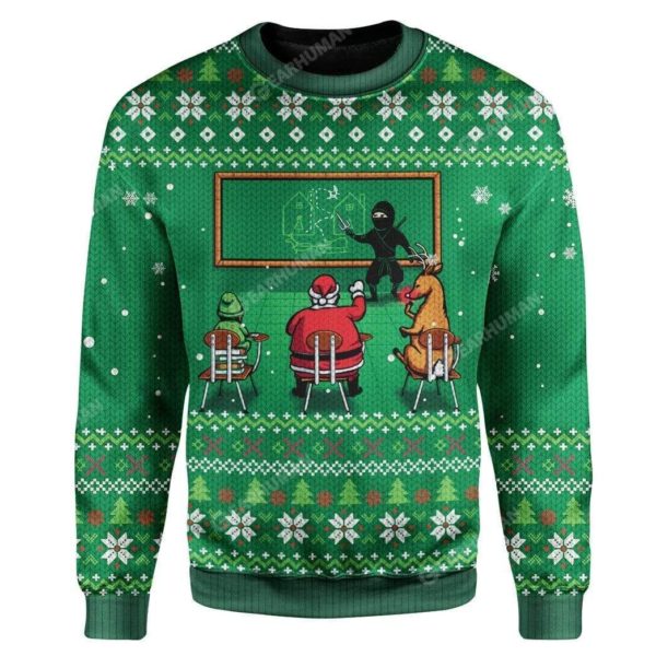 Santa Ninja School Christmas Ugly Sweater