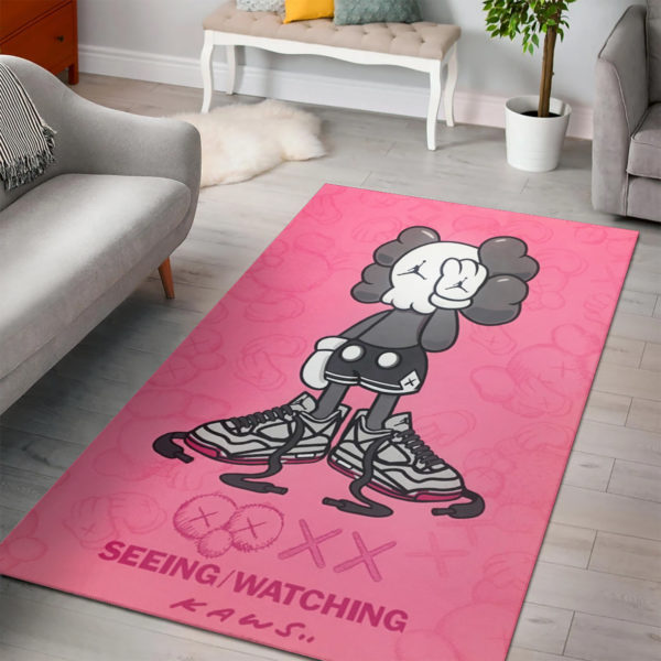 Seeing Watching Kaws Sneaker Rug Home Decor